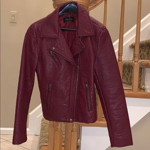 Vegan leather moto jacket